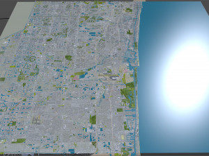 Fort Lauderdale city Florida USA 40km Modelo 3D
