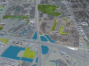 Fort Lauderdale city Florida USA 40km Modelo 3D