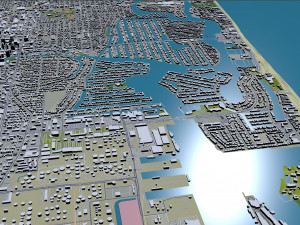 Fort Lauderdale city Florida USA 40km Modelo 3D