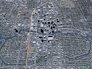 Fort Lauderdale city Florida USA 40km Modelo 3D