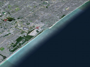 Fort Lauderdale city Florida USA 40km Modelo 3D