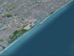 Fort Lauderdale city Florida USA 40km Modelo 3D