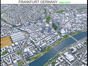 Frankfurt city Germany 60km Modelo 3D
