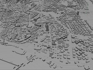 Genoa city Italy 50km 3D-Modell