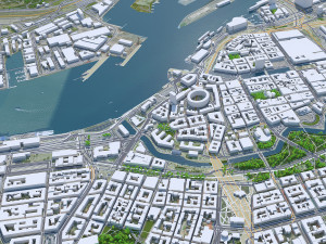 Gothenburg city Sweden 80km 3D Модель