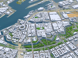 Gothenburg city Sweden 80km 3D Модель
