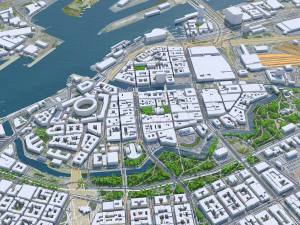 Gothenburg city Sweden 80km 3D Model