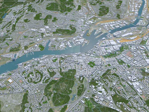 Gothenburg city Sweden 80km 3D Model