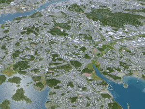 Gothenburg city Sweden 80km 3D Модель