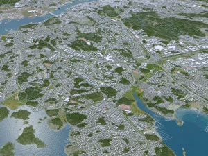 Gothenburg city Sweden 80km 3D Model