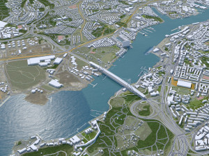 Gothenburg city Sweden 80km 3D Модель