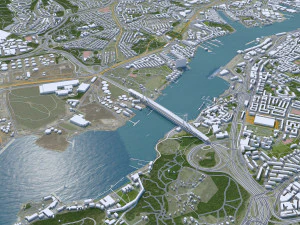 Gothenburg city Sweden 80km 3D Model