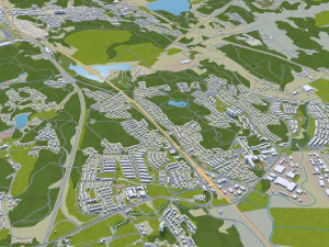 Gothenburg city Sweden 80km 3D Model