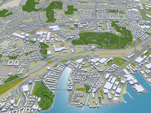 Gothenburg city Sweden 80km 3D Модель