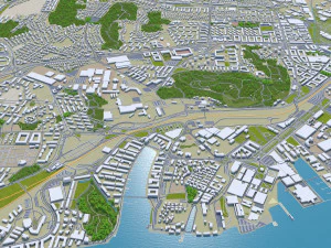 Gothenburg city Sweden 80km 3D Model