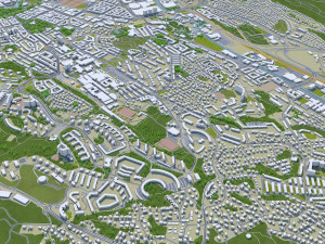 Gothenburg city Sweden 80km 3D Модель