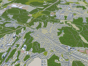 Gothenburg city Sweden 80km 3D Модель