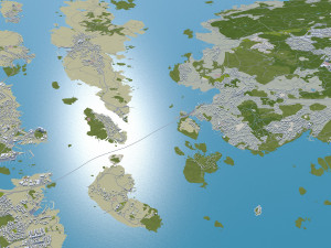 Gothenburg city Sweden 80km 3D Модель