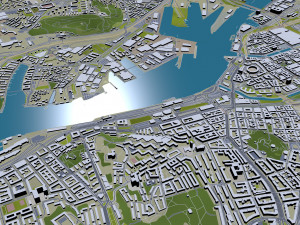 Gothenburg city Sweden 80km 3D Модель