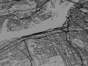 Gothenburg city Sweden 80km 3D Модель