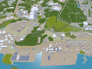 Gothenburg city Sweden 80km 3D Модель
