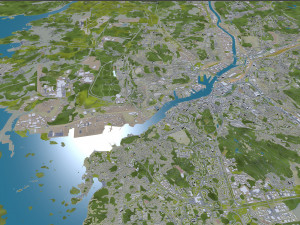 Gothenburg city Sweden 80km 3D Модель