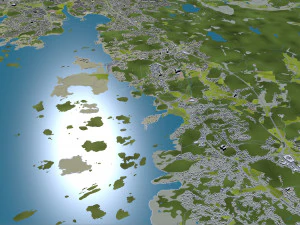 Gothenburg city Sweden 80km 3D Model