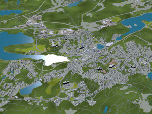 Gothenburg city Sweden 80km 3D Модель