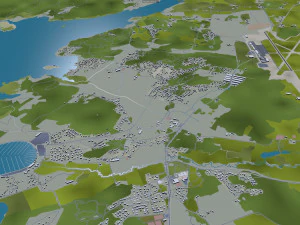 Gothenburg city Sweden 80km 3D Model