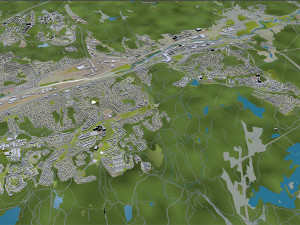 Gothenburg city Sweden 80km 3D Модель