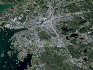 Gothenburg city Sweden 80km 3D Модель