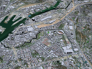 Gothenburg city Sweden 80km 3D Модель