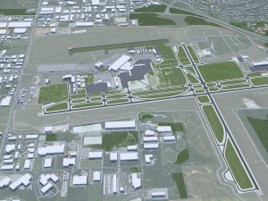 Grand Rapids city Michigan USA 40km Modelo 3D