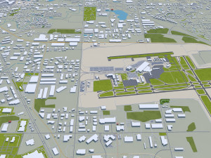 Grand Rapids city Michigan USA 40km Modelo 3D