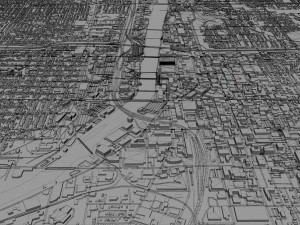 Grand Rapids city Michigan USA 40km Modelo 3D