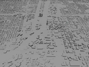 Grand Rapids city Michigan USA 40km 3D Model