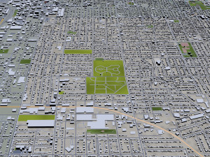 Grand Rapids city Michigan USA 40km Modelo 3D