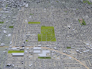 Grand Rapids city Michigan USA 40km 3D Model