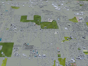 Grand Rapids city Michigan USA 40km Modelo 3D