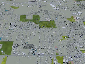 Grand Rapids city Michigan USA 40km 3D Model