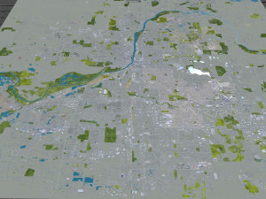 Grand Rapids city Michigan USA 40km Modelo 3D