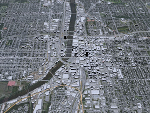 Grand Rapids city Michigan USA 40km Modelo 3D
