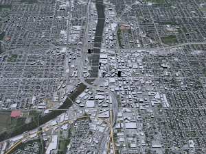 Grand Rapids city Michigan USA 40km 3D Model