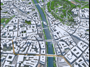 Graz city Austria 40km Modello 3D