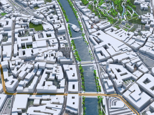 Graz city Austria 40km Modello 3D