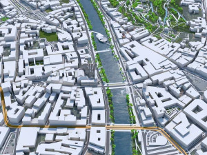 Graz city Austria 40km 3D Model