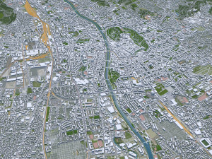 Graz city Austria 40km Modello 3D