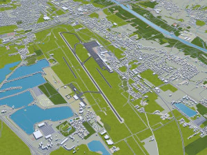 Graz city Austria 40km 3D Model