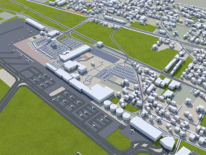 Graz city Austria 40km 3D Model