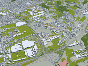 Graz city Austria 40km Modello 3D